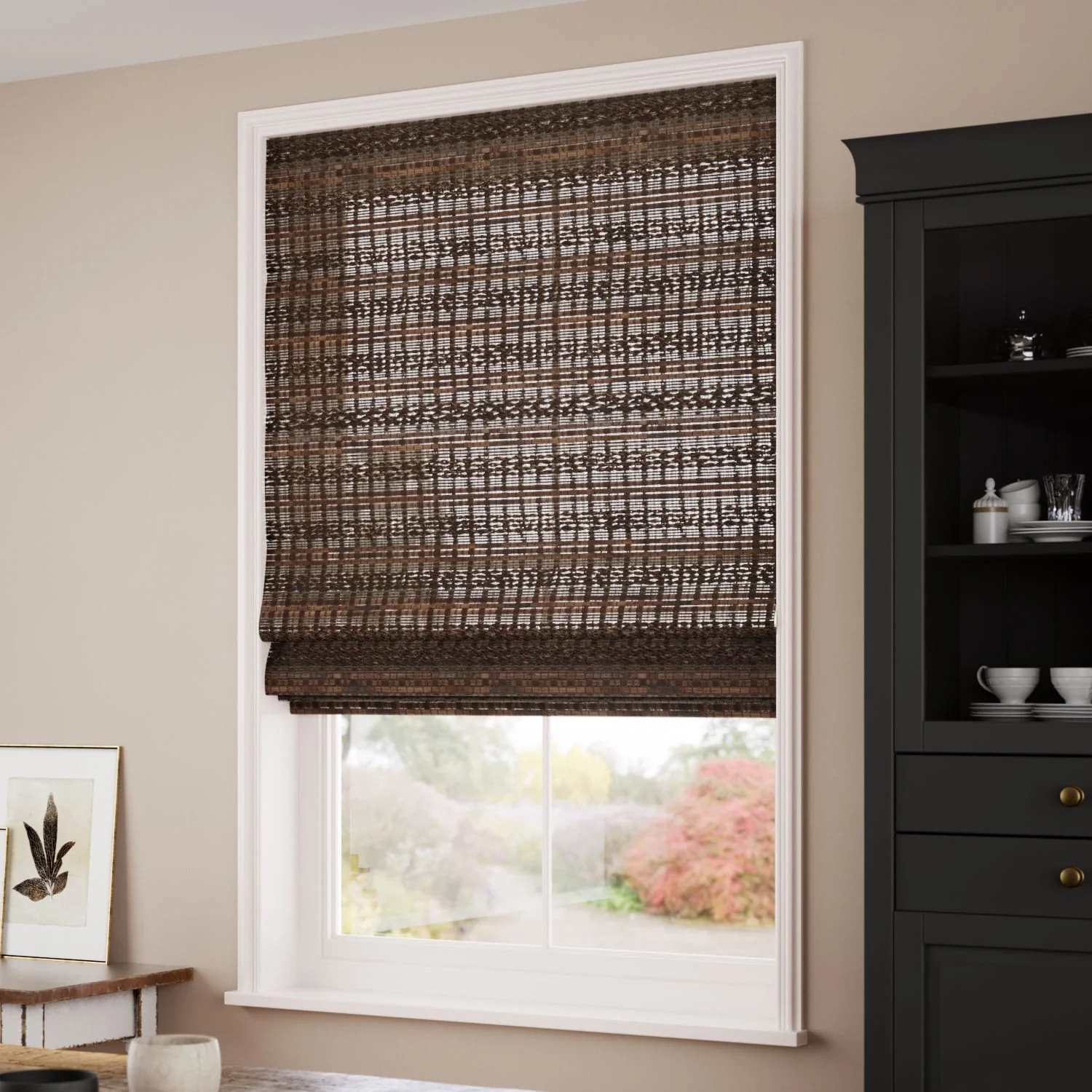 Electric Rosario Walnut Roman Blind - Image 2