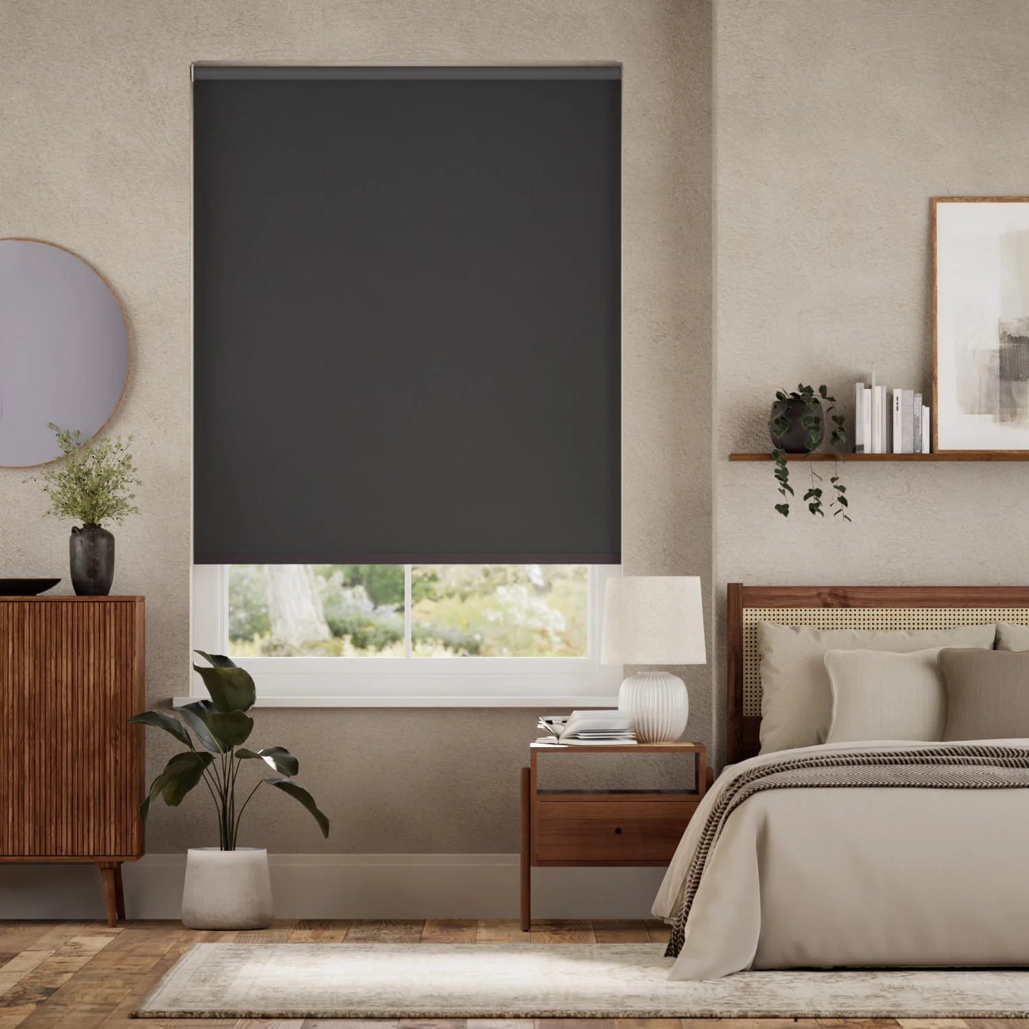 Electric Sevilla Blackout Charcoal  Roller Blind - Image 2