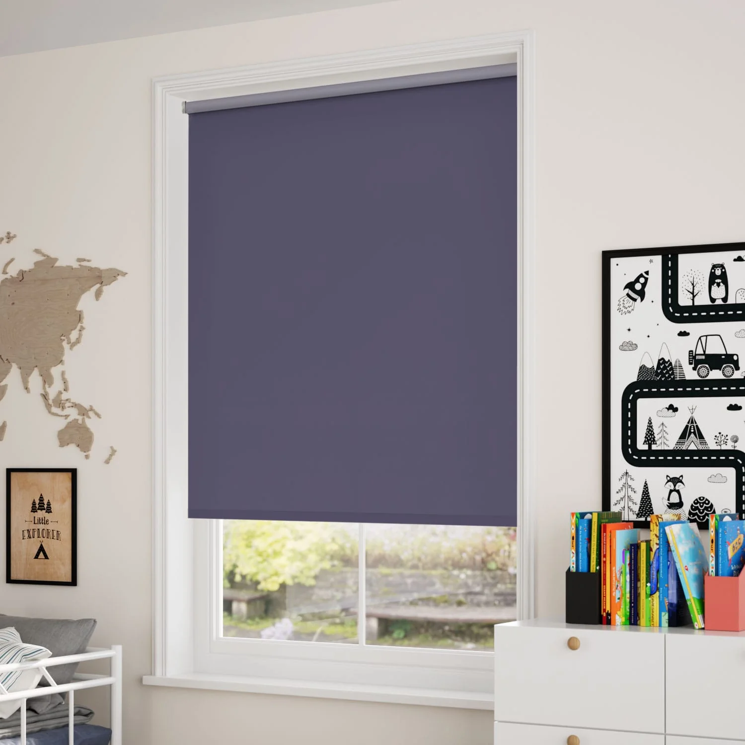 Electric Sevilla Blackout Royal Blue Roller Blind