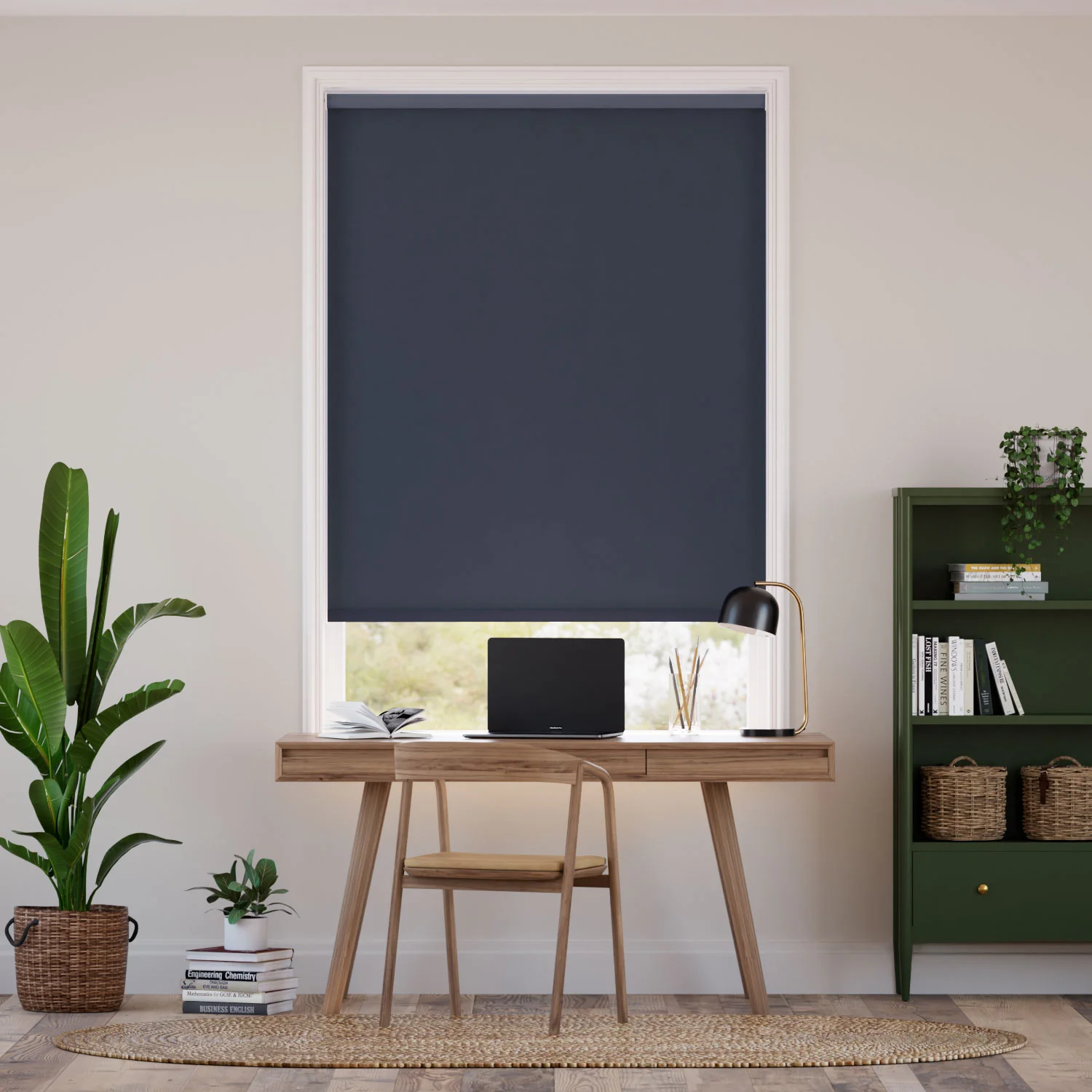 Electric Sevilla Blackout Twilight Blue Roller Blind - Image 2