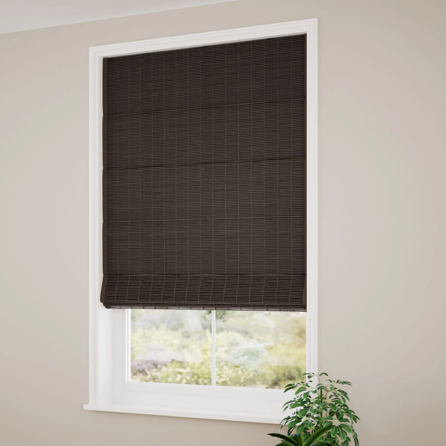 Electric Vanua Blackout Umber & Acorn Roman Blind - Image 2