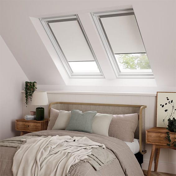 Elements Pale Grey Blackout Blind for Keylite® Windows - Image 2