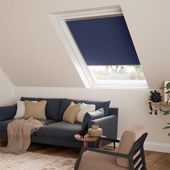 Elements Royal Blue Blackout Blind for VELUX® Windows - Image 2