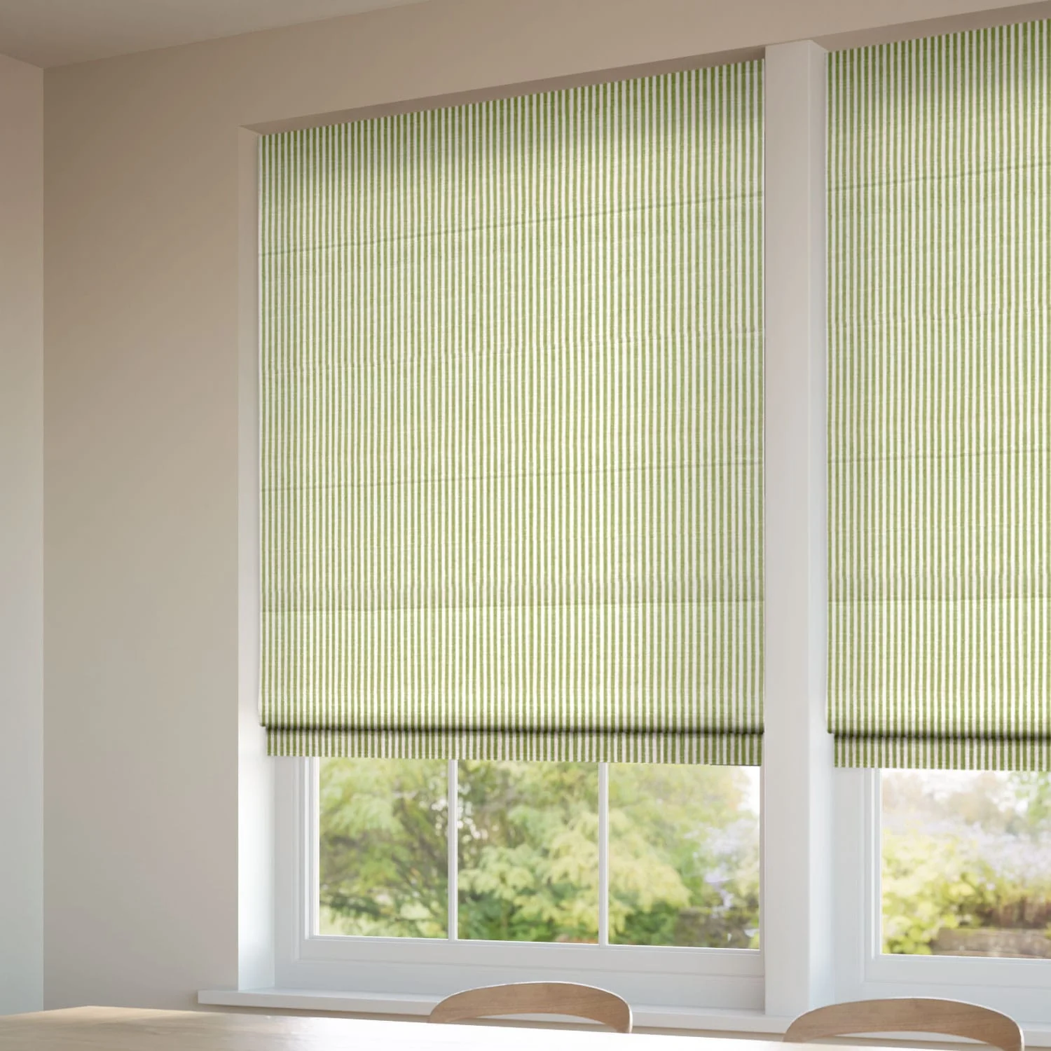 Ella Stripe Apple Roman Blind
