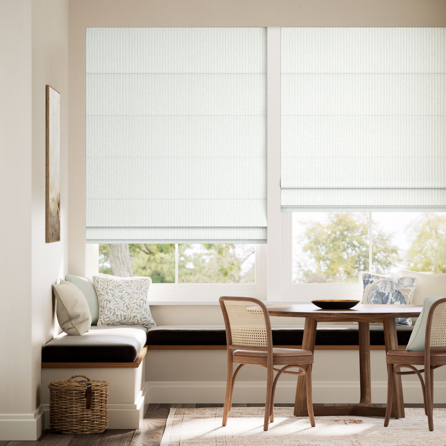 Ella Stripe Moonstone  Roman Blind - Image 2
