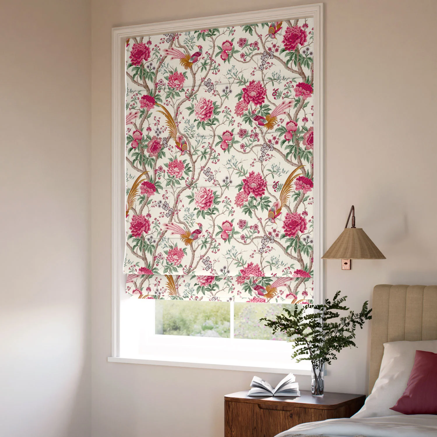 Elysian Paradise Fuchsia Roman Blind - Image 2