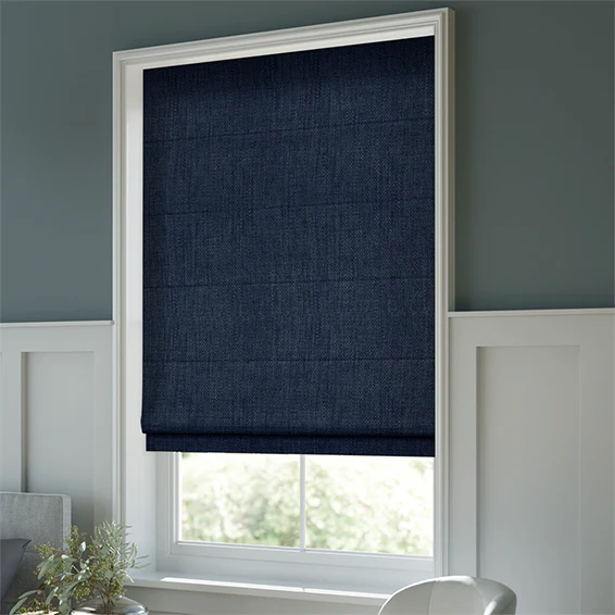 Eternity Linen Twilight Blue Roman Blind - Image 2