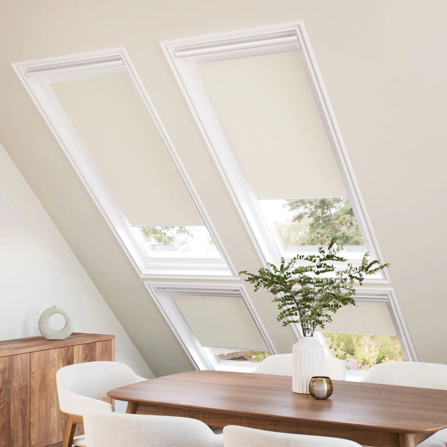 Expressions Biscuit Blackout Blind for VELUX® Windows - Image 2