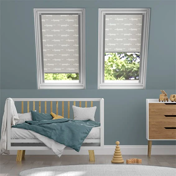 Expressions Mr Fox Mini Slate Blackout Blind for Keylite® Windows