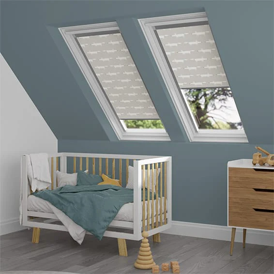 Expressions Mr Fox Mini Slate Blackout Blind for Keylite® Windows - Image 3