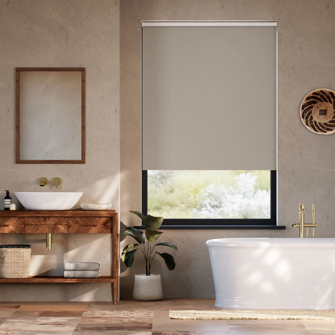 Fara Blackout Driftwood Roller Blind - Image 2