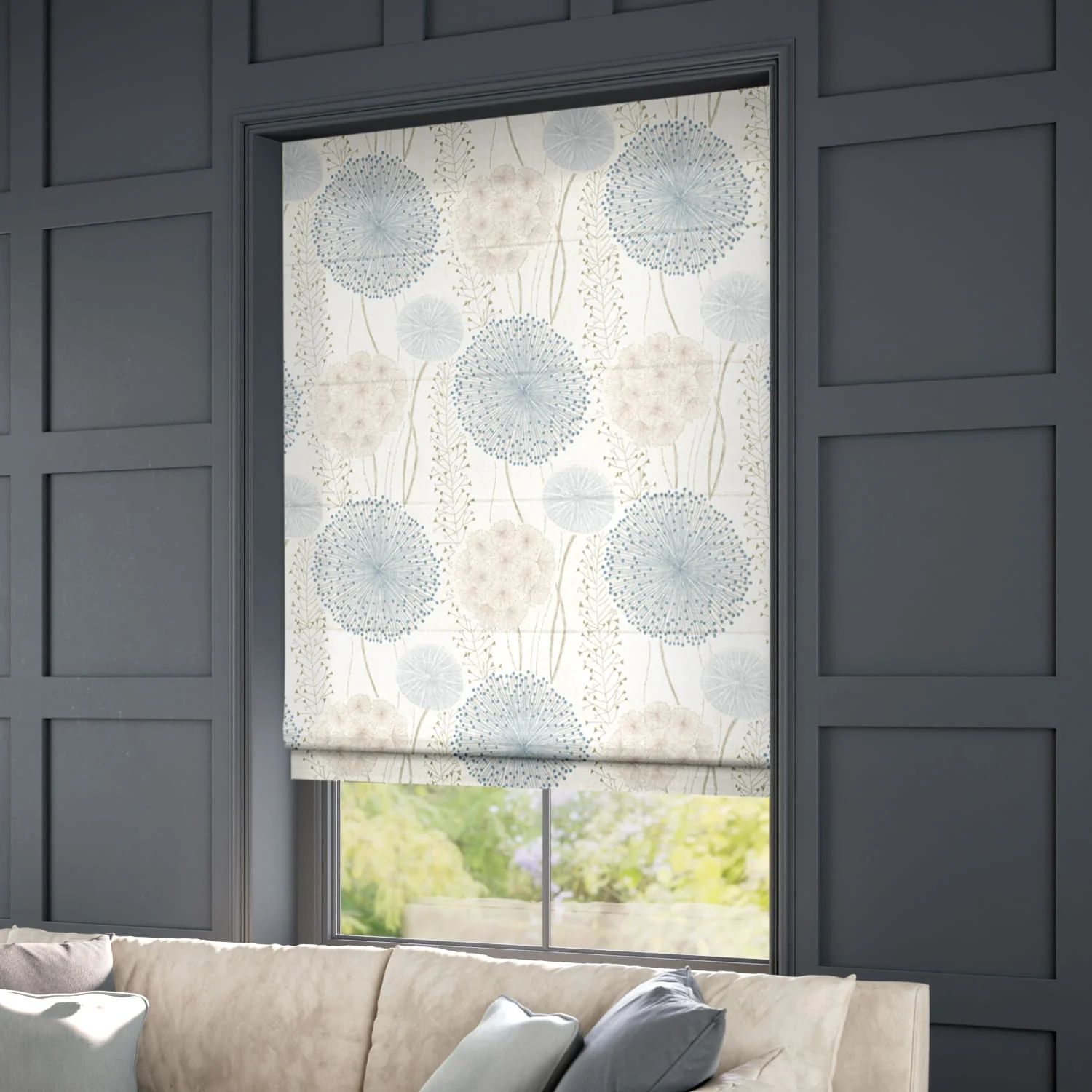 Gardenia Blush Cloud  Roman Blind - Image 2