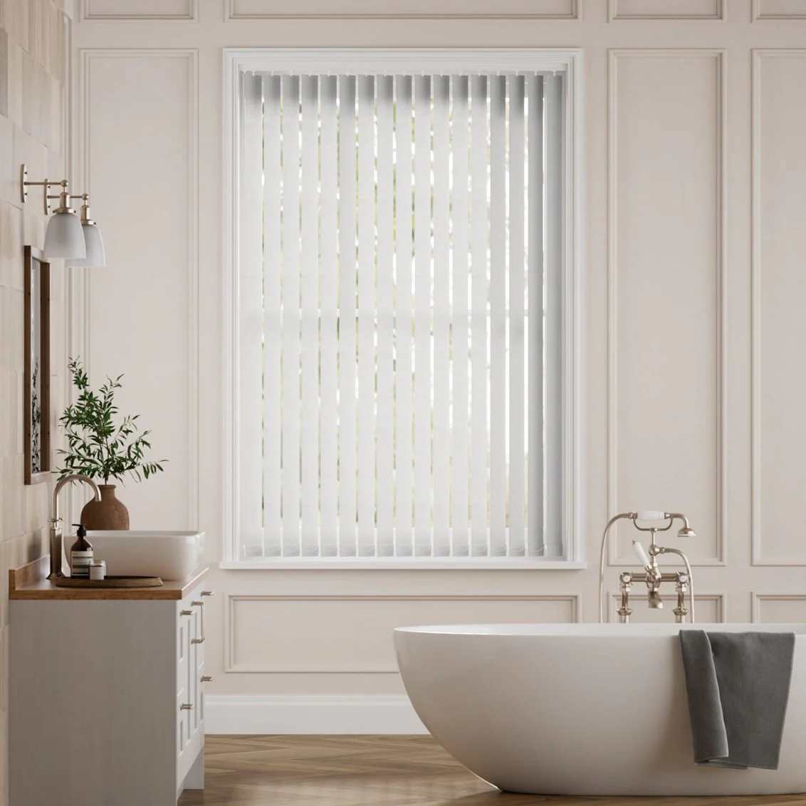 Grey PVC Blackout Vertical Blind