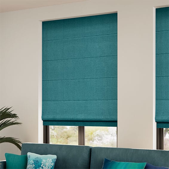 Harrow Caribbean Blue Roman Blind - Image 2