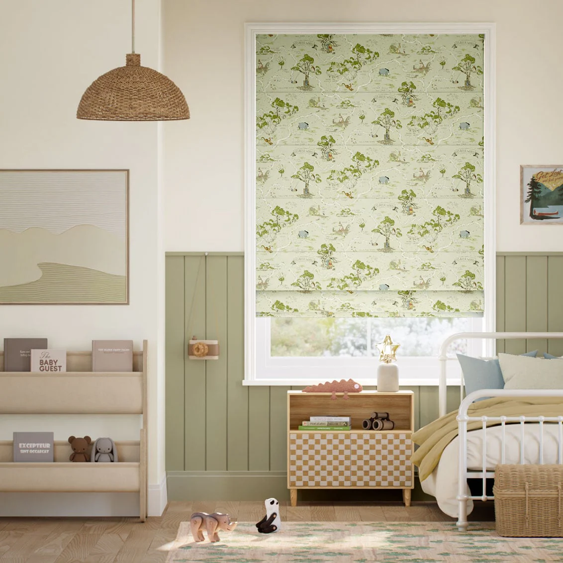 Hundred Acre Wood Forest Roman Blind