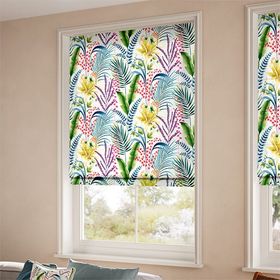 Inky Botanical Tropical Roman Blind - Image 2