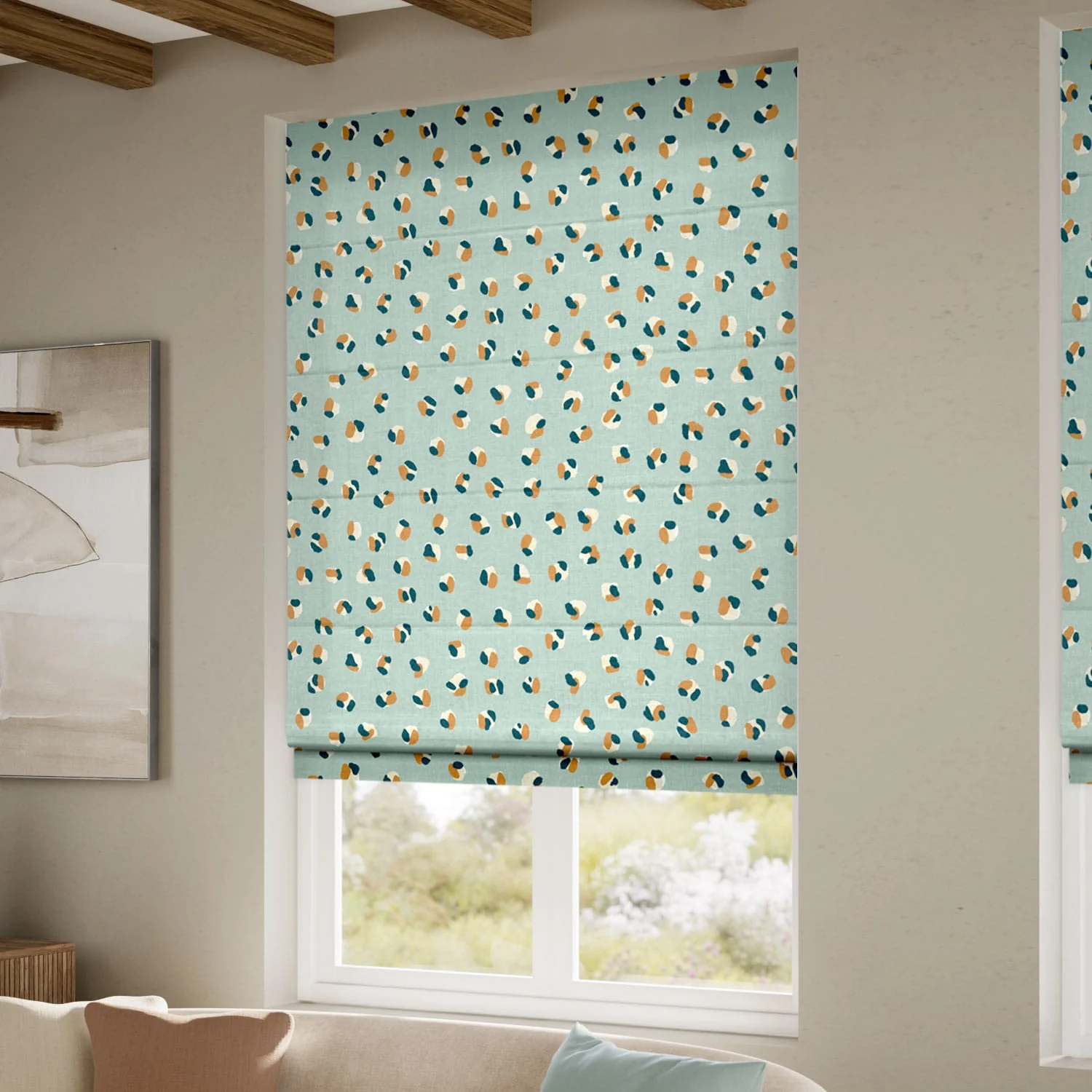 Leopard Dots Sky Roman Blind - Image 2