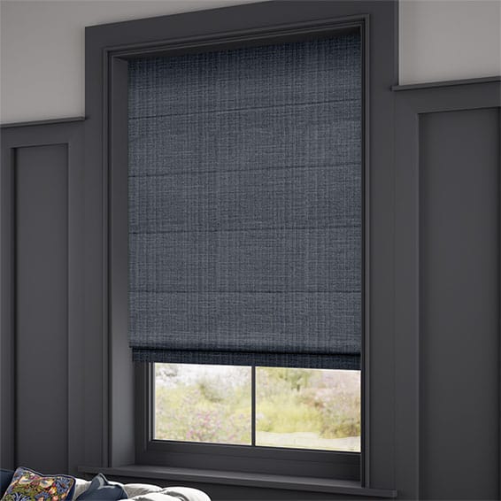 Leyton Deep Navy Roman Blind - Image 2