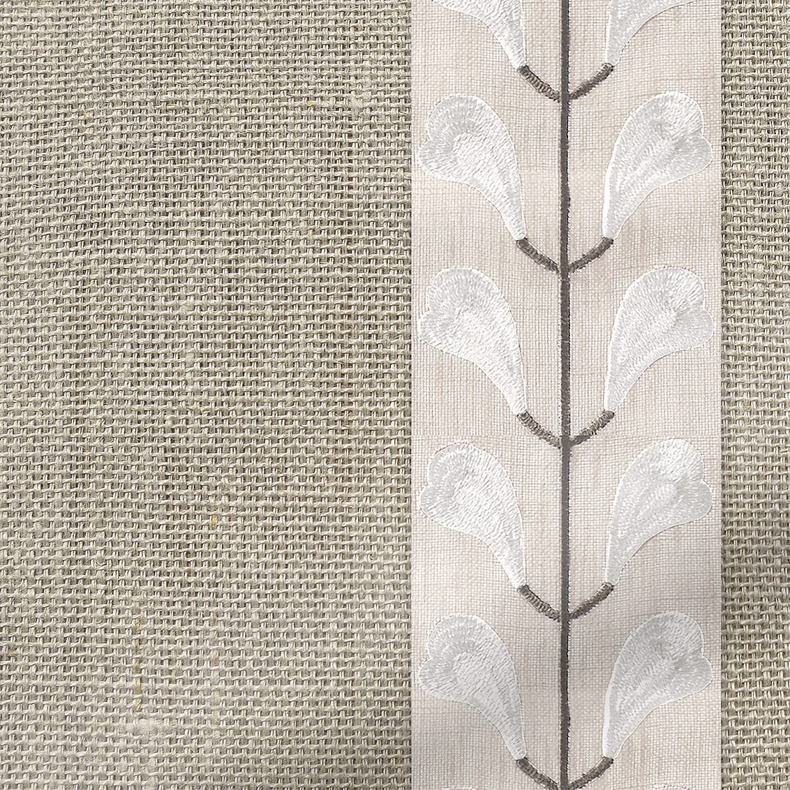 Linen Hopsack & Chatsworth Ivory Roman Blind - Image 2