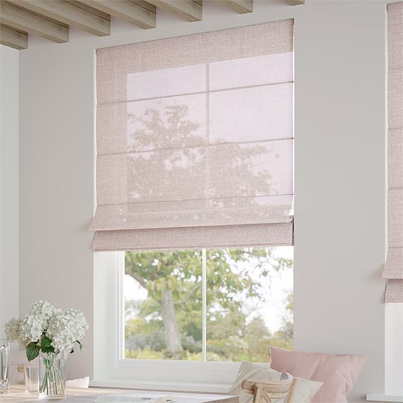 Lumiere Unlined Laurel Blush Roman Blind - Image 2
