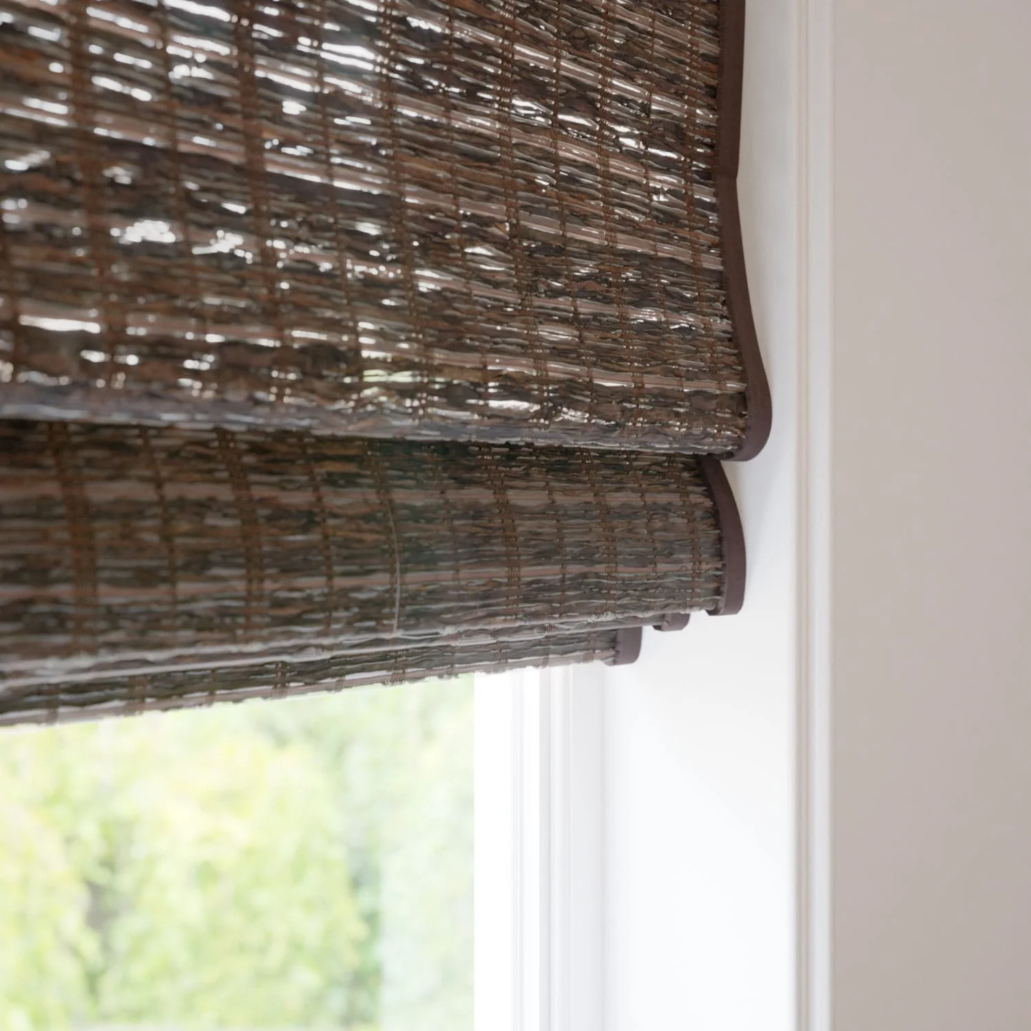 Maui Walnut & Acorn Roman Blind - Image 2