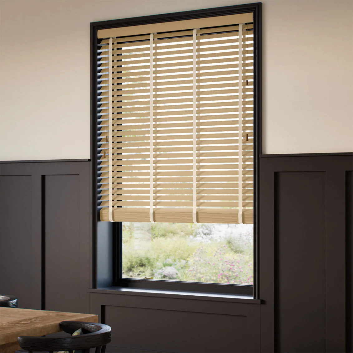 Metropolitan Classic Oak & Oatmeal Wooden Blind - Image 2