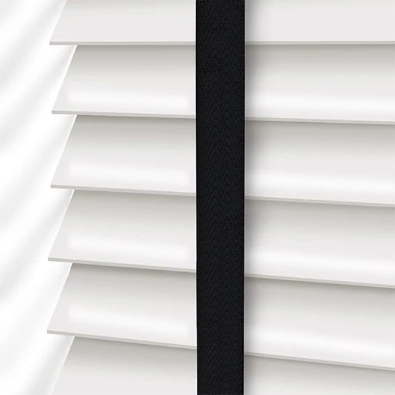 Metropolitan Soft Gloss White & Onyx Wooden Blind - Image 3