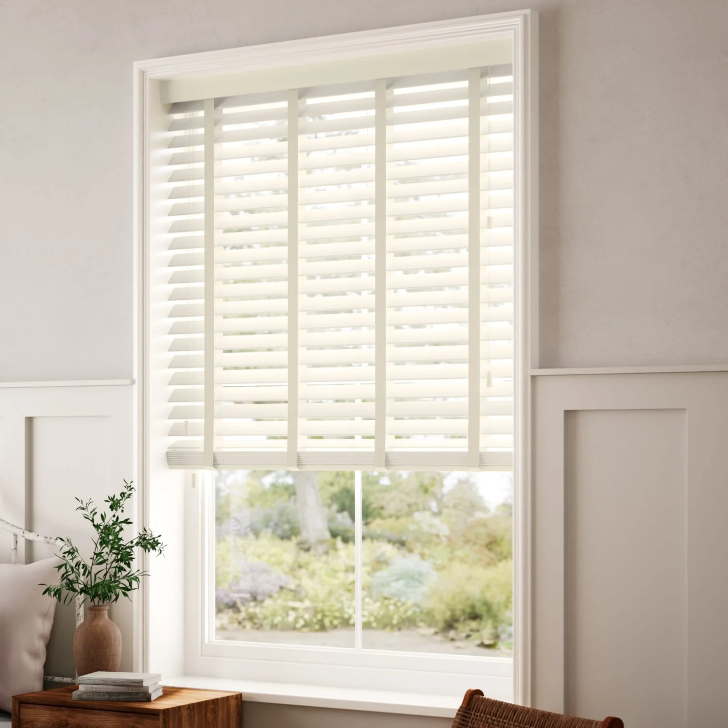 Metropolitan Vanilla & Oatmeal Wooden Blind - Image 2