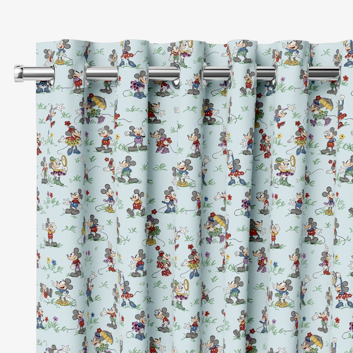 Mickey & Minnie Blue Curtains - Image 2