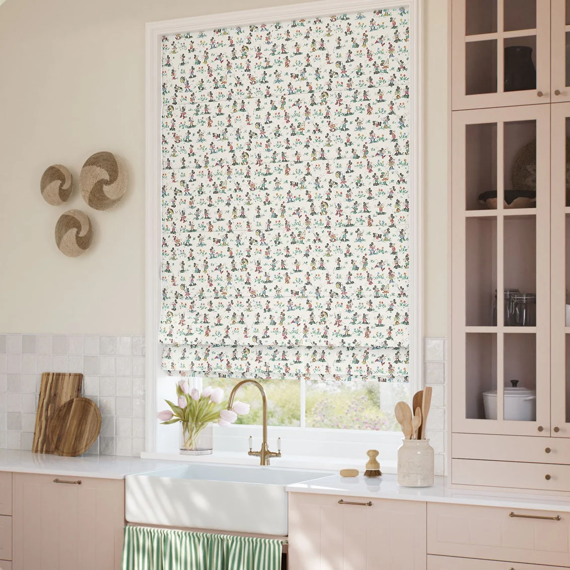 Mickey & Minnie Natural Roman Blind - Image 2
