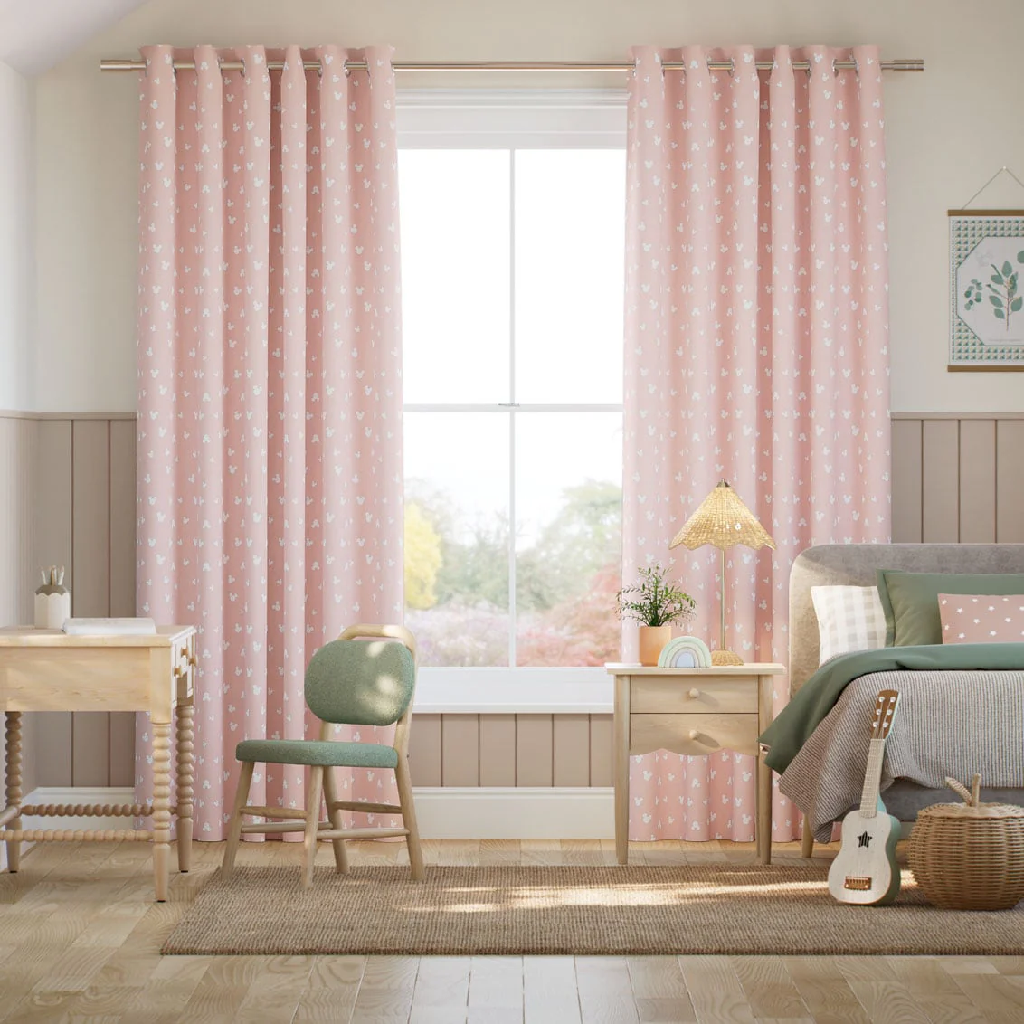 Mickey Spots Candy Floss Curtains