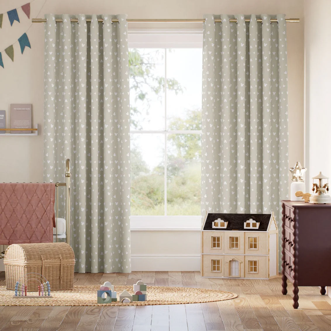 Mickey Spots Mink Curtains