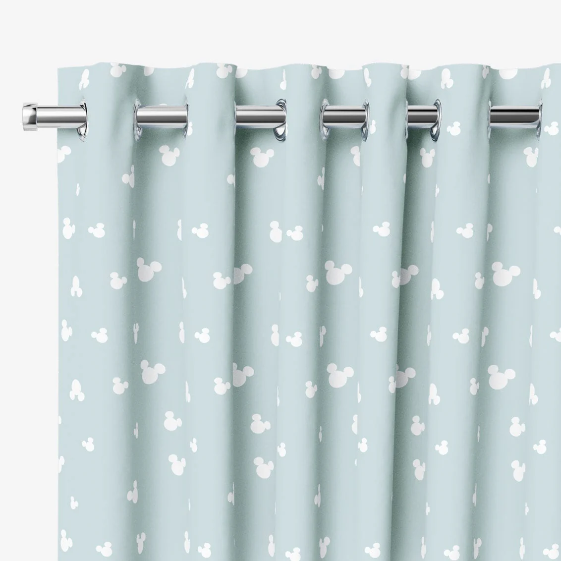 Mickey Spots Sky Blue Curtains - Image 2