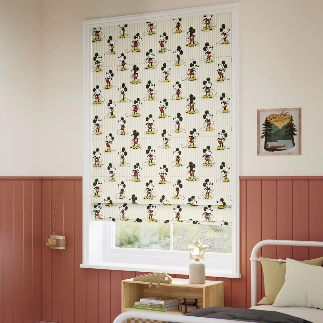 Mickey Stripe Natural Roman Blind - Image 2