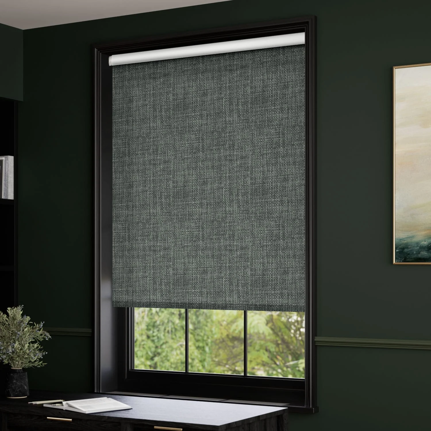 Moda Blackout Slate Roller Blind - Image 2