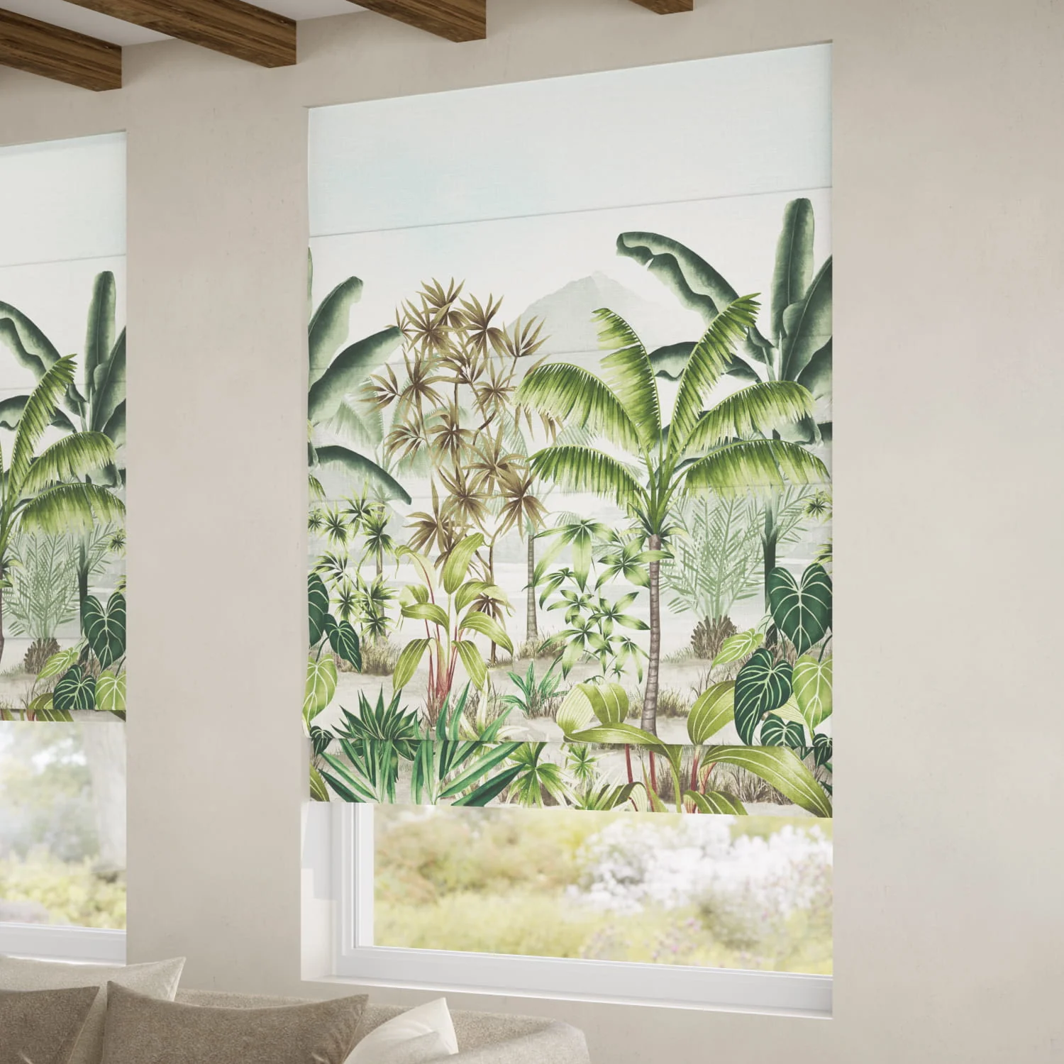 Mountain Palm Serenity Roman Blind - Image 2