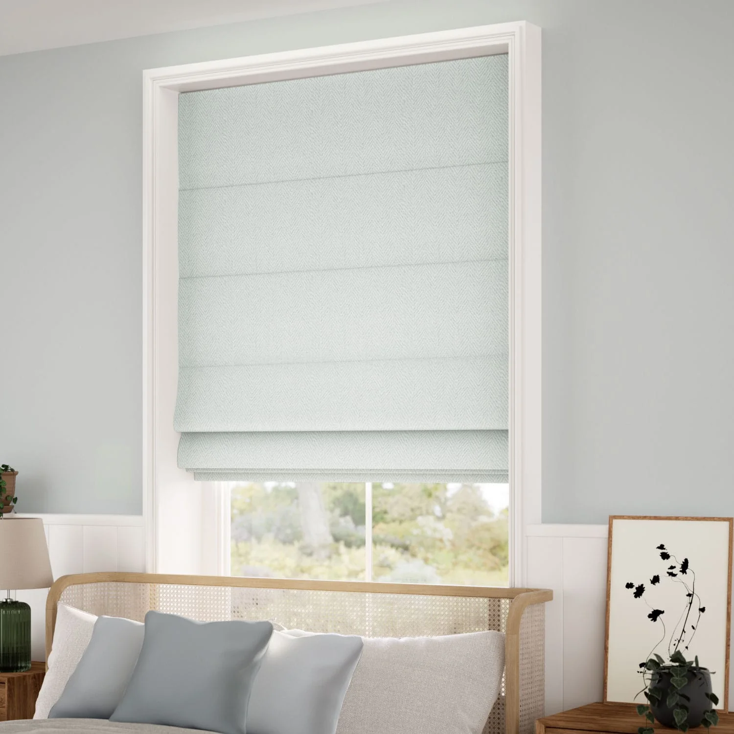 Odessa Powder Blue Roman Blind - Image 2