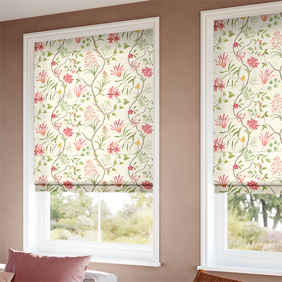 Orchid Trail Berry Lime Roman Blind - Image 2