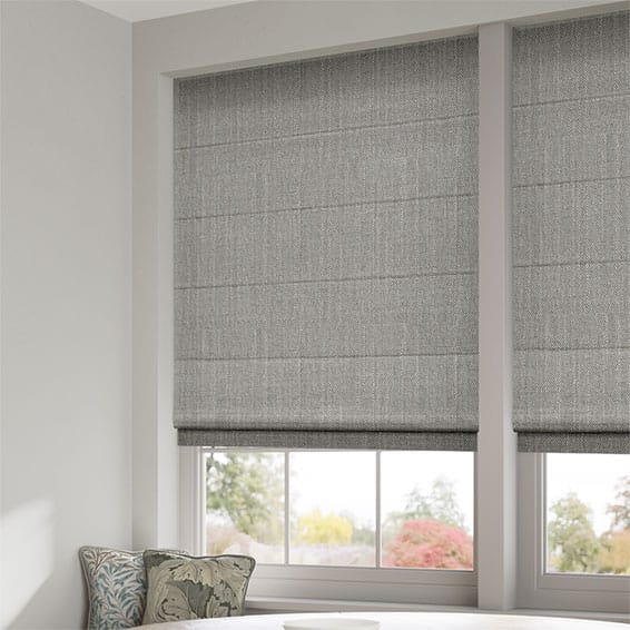 Paleo Linen Elephant Grey Roman Blind - Image 2
