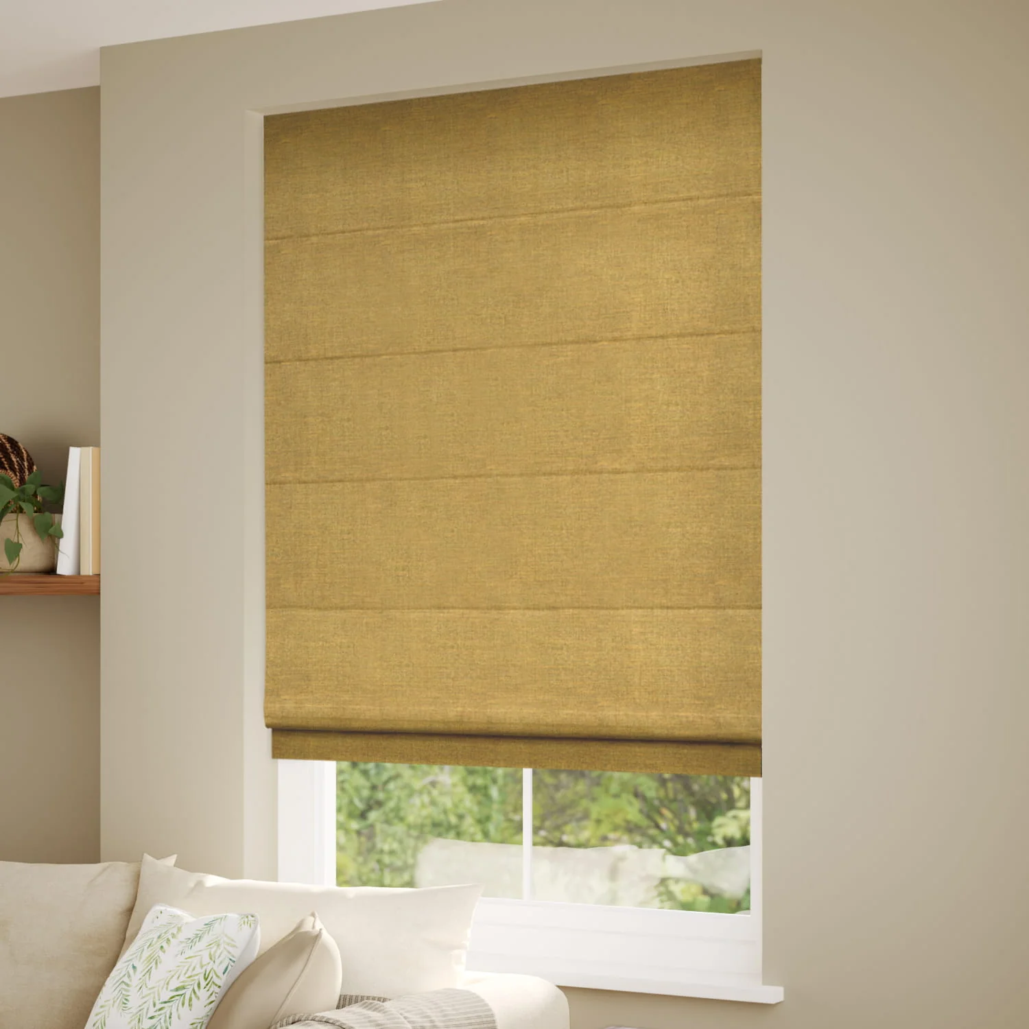 Paleo Linen Saffron  Roman Blind - Image 2