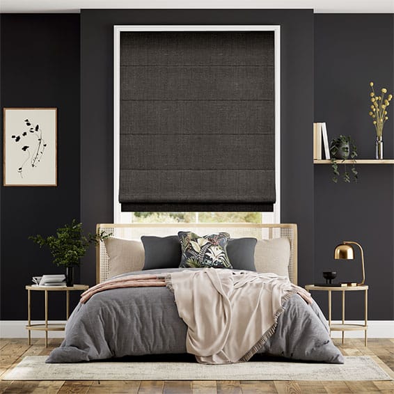 Paleo Linen Slate Roman Blind