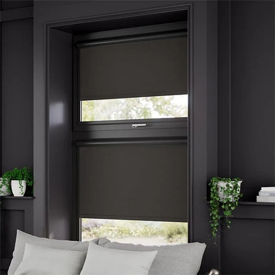 PerfectFIT Chromium Thermal Blackout Black  Roller Blind - Image 2