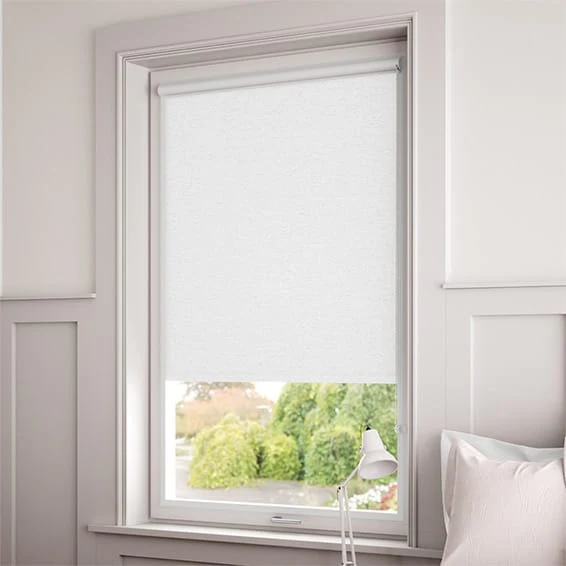 PerfectFIT Chromium Thermal Blackout Satin White Roller Blind - Image 2