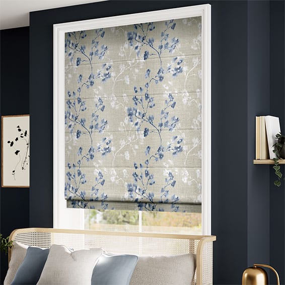 Renaissance Faux Silk Blueberry Roman Blind - Image 2