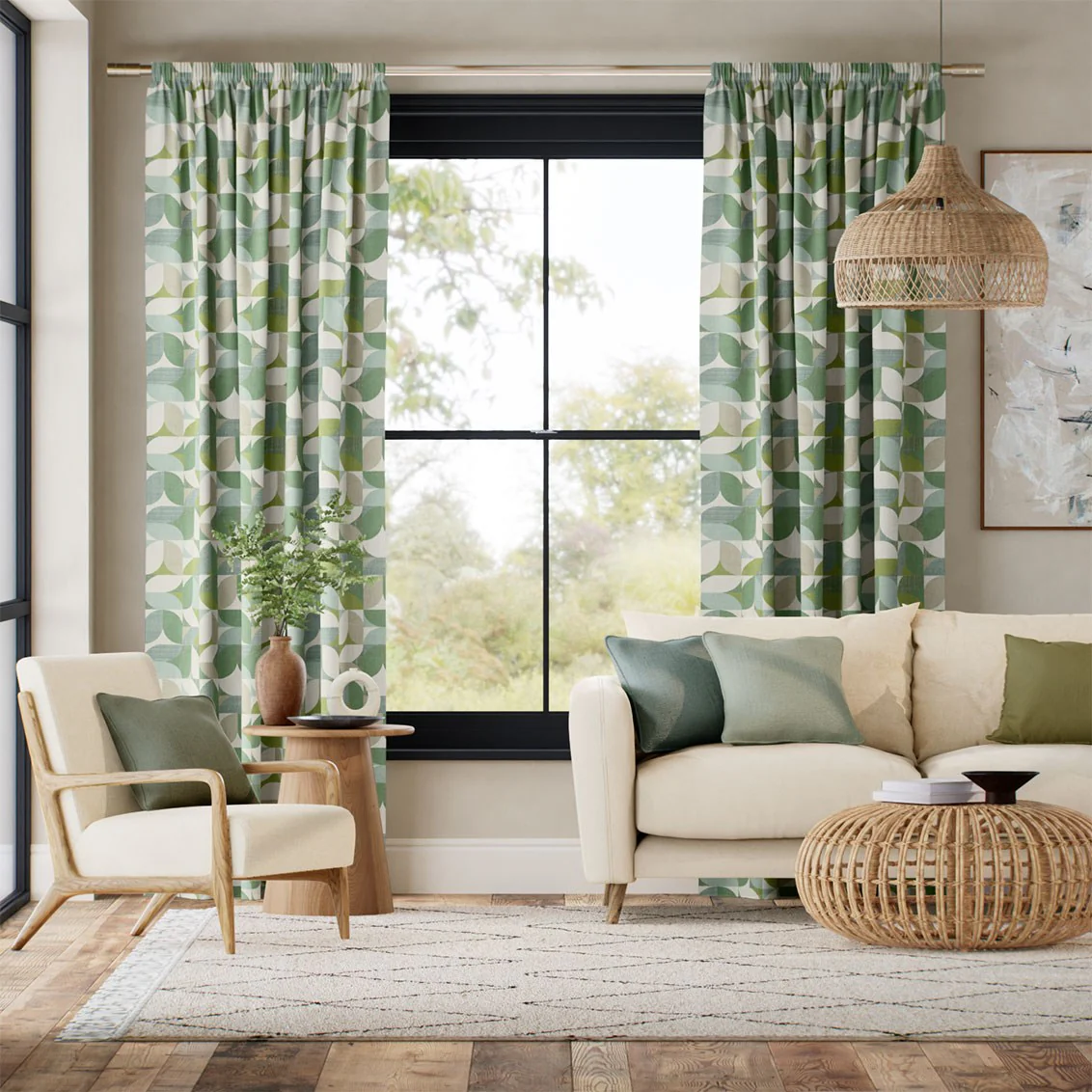 Reno Teal Green Curtains