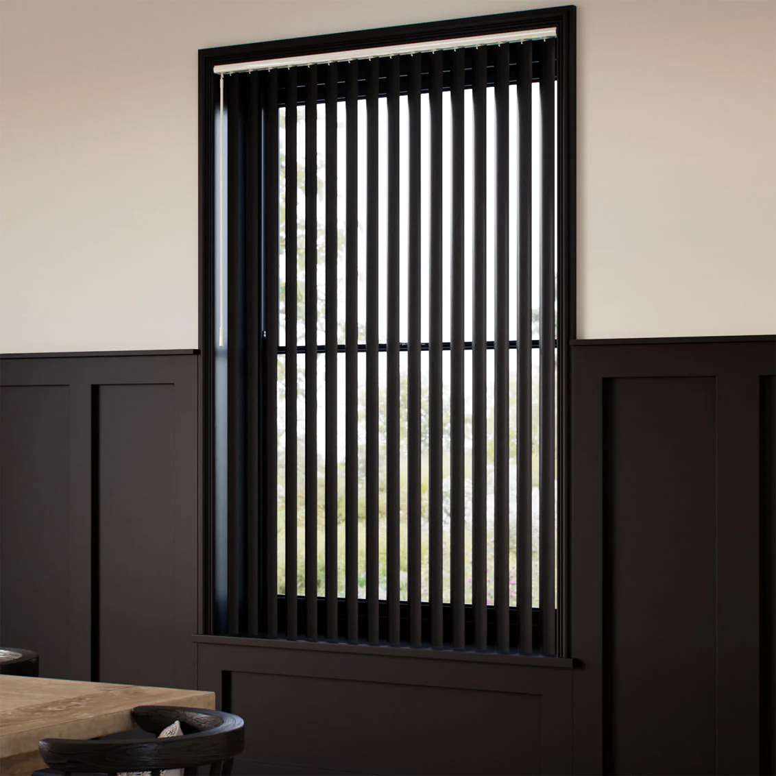 Rigid PVC Tokyo Midnight Blackout Vertical Blind - Image 2