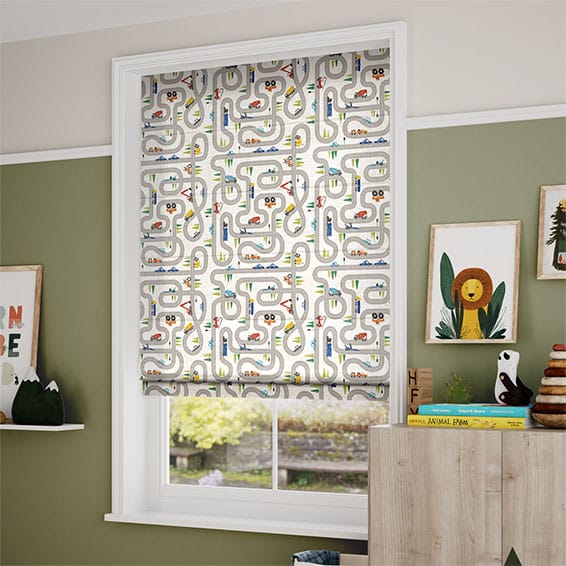 Road Trip Paintbox Roman Blind - Image 2