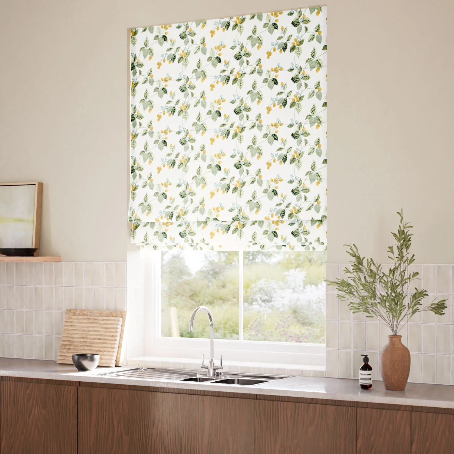 Rubus Traditional Green Roman Blind - Image 2