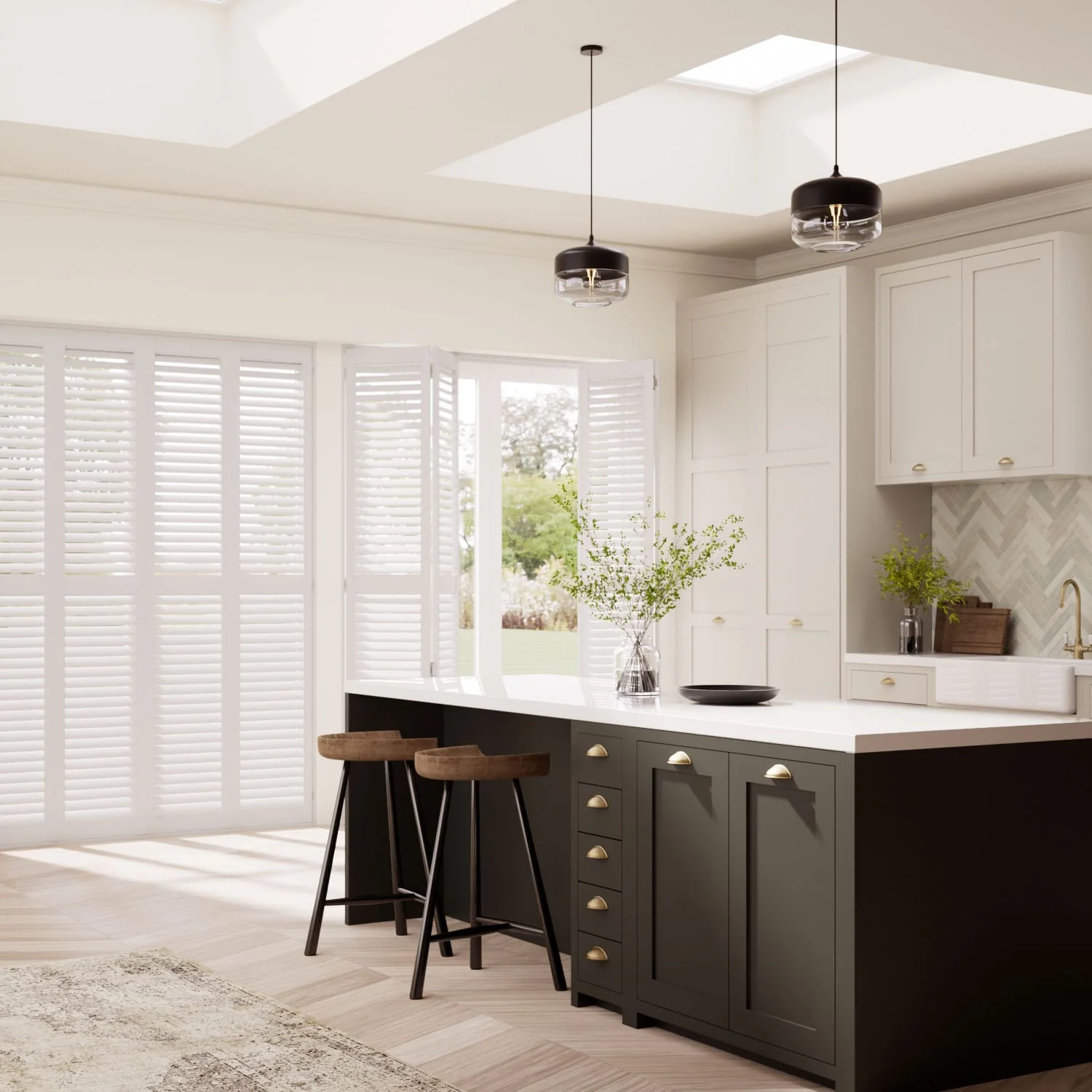San Jose Premium Cotton White Shutter Blinds - Image 2