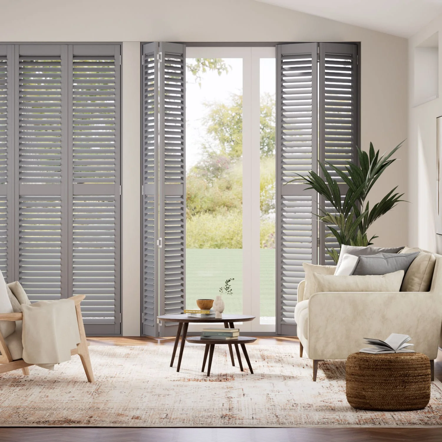 San Jose Premium French Grey Shutter Blinds